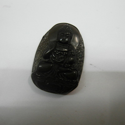 天然黑曜石观音挂件 驱灾辟邪的个性护身符